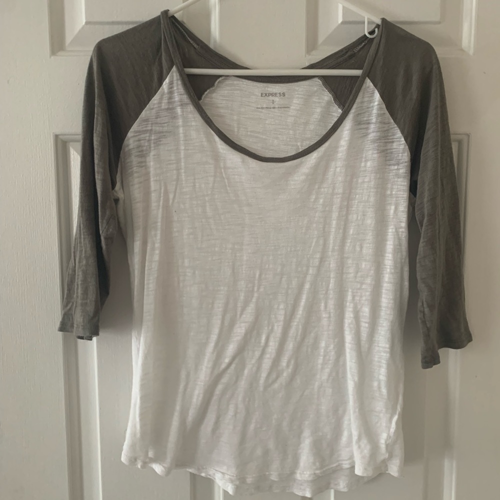 Express green and white womens shirt
